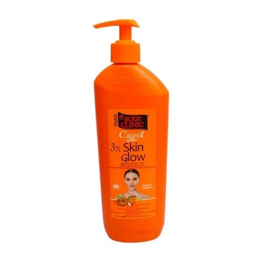 Body Clinic Carrot Body Milk 400ml – Skin Brightening, Glow & Hydrating Lotion