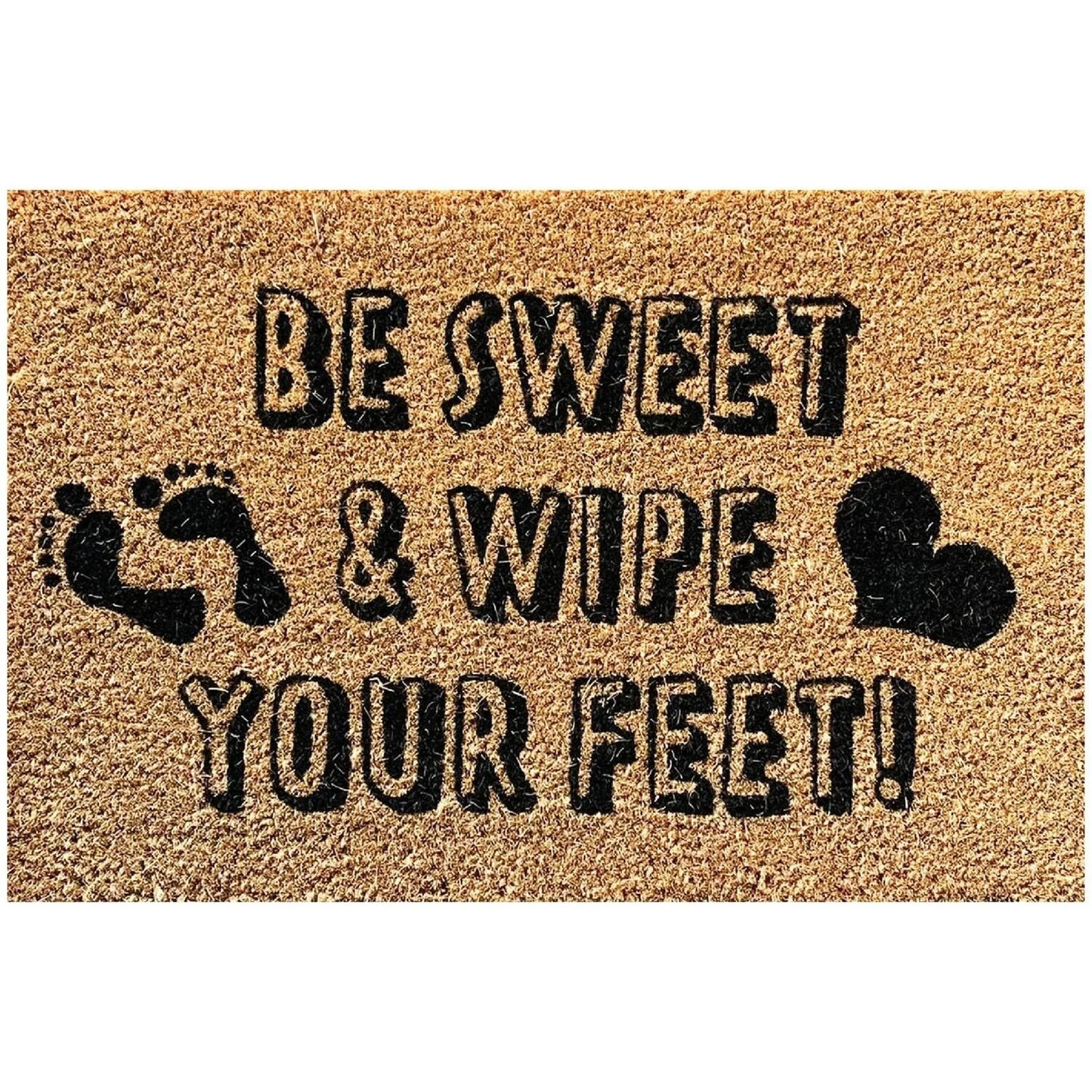 Be Sweet Coir Door Mat – Fun Home & Garden Welcome Mat, 40 x 60 cm