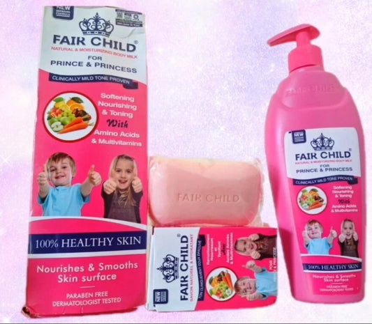 Fair Child Body Milk & Soap Bundle – Naturally Healthy Skin for Your Prince & Pr