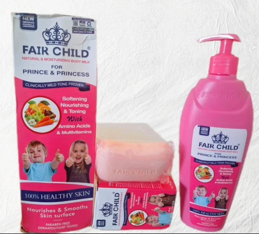 Fair Child Body Milk & Soap Bundle – Naturally Healthy Skin for Your Prince & Pr