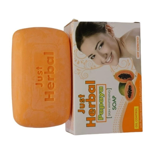Just Herbal Papaya Skin Whitening Soap 175g – Natural Brightening for All Skin